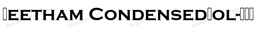 Beetham CondensedBol字体转换